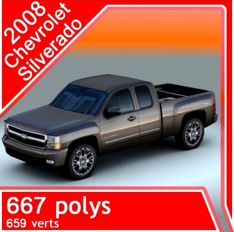 2008 Chevrolet Silverado 3D Model