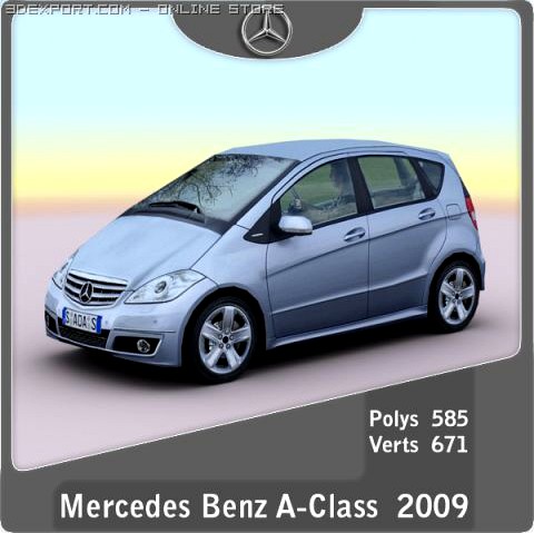 2009 Mercedes A class 3D Model