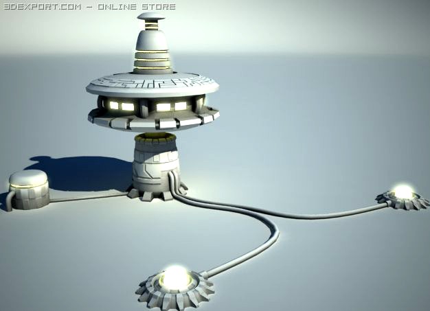 Sci fi station 3D Model