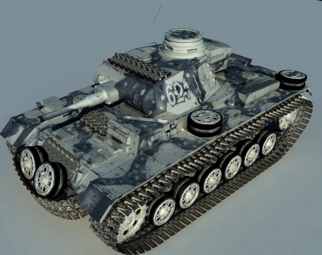 Pz3 Winter 3D Model