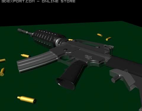 M4 Army Rifle 3D Model