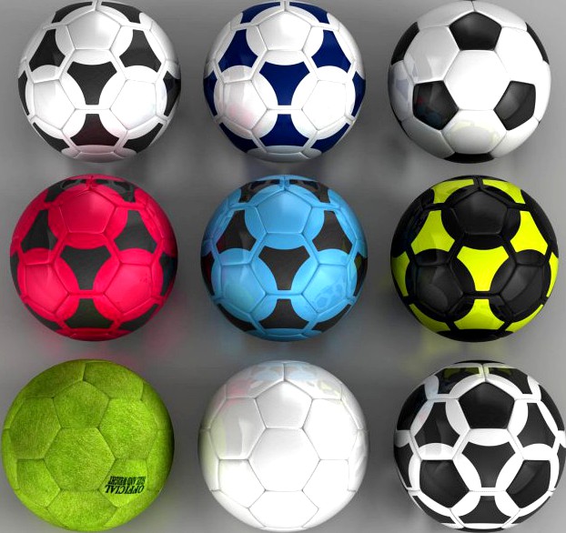 Set soccerball 3D Model