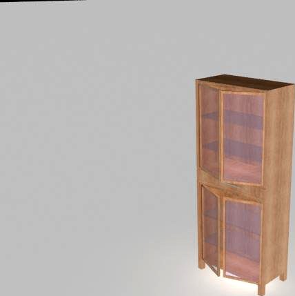 Wooden Showcase 3D Model