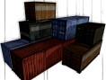 Shipping containers low poly 3D Model