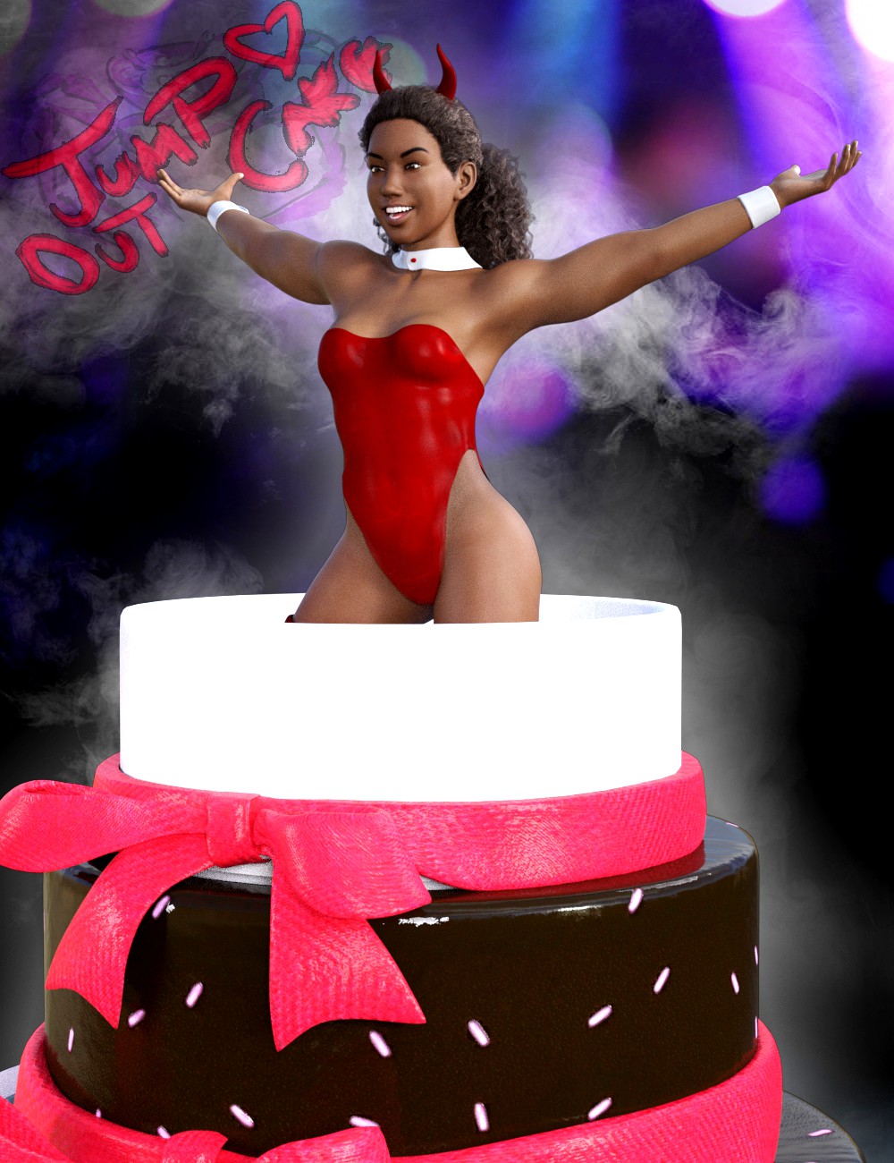 JumpOut Cake and Animations for Genesis 3 Male and Female