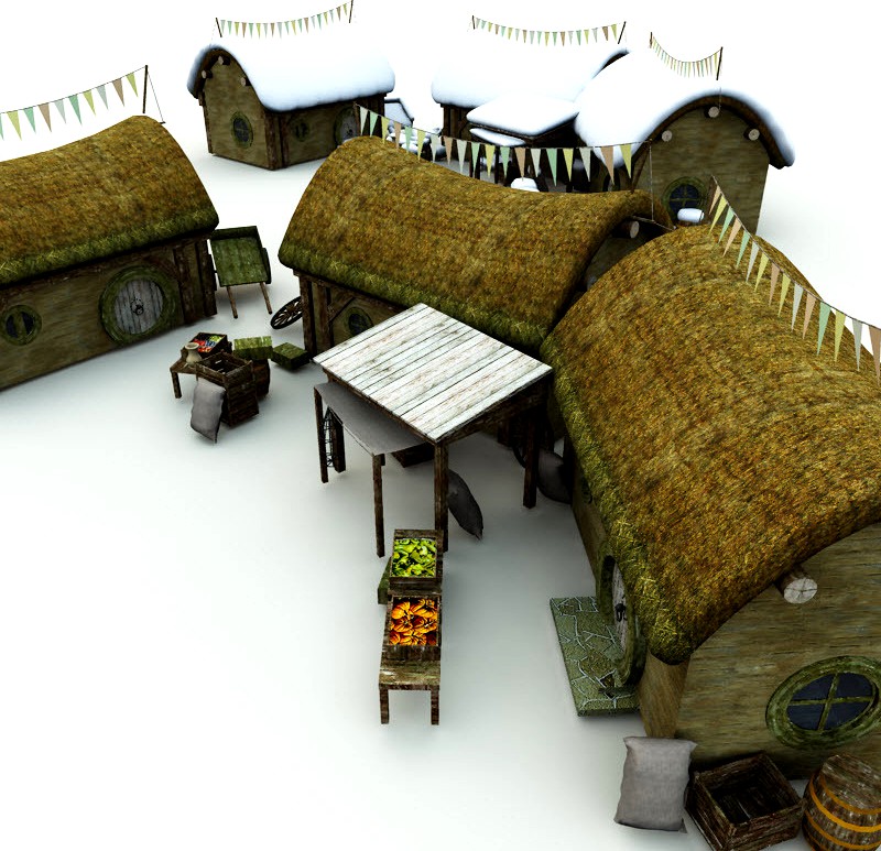 Halfling Village Market for Bryce