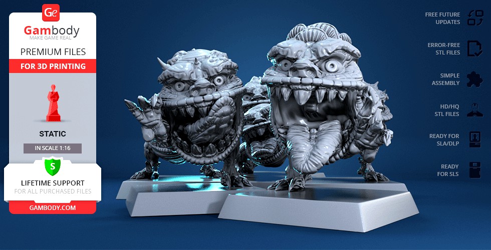 Squiggly Beasts 3D Printing Miniatures | Static
