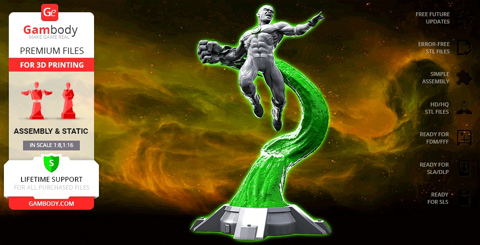 John Green Lantern 3D Printing Figurine | Assembly