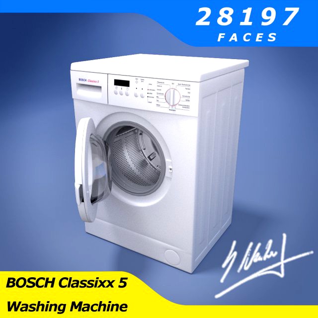 Washing Machine - Model Bosch Classixx 5 German 3D Model