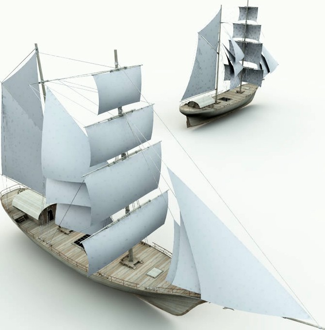 Elven Merchant Ship  for Blender