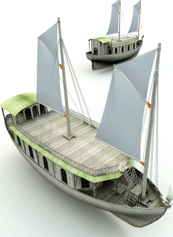 Elven House Ship for Shade 3D