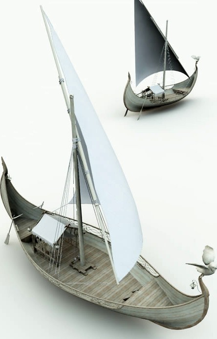 Elven Small Sail Boat for Blender