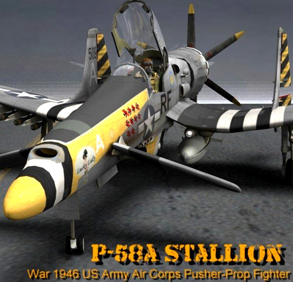 P-58 Stallion for Poser