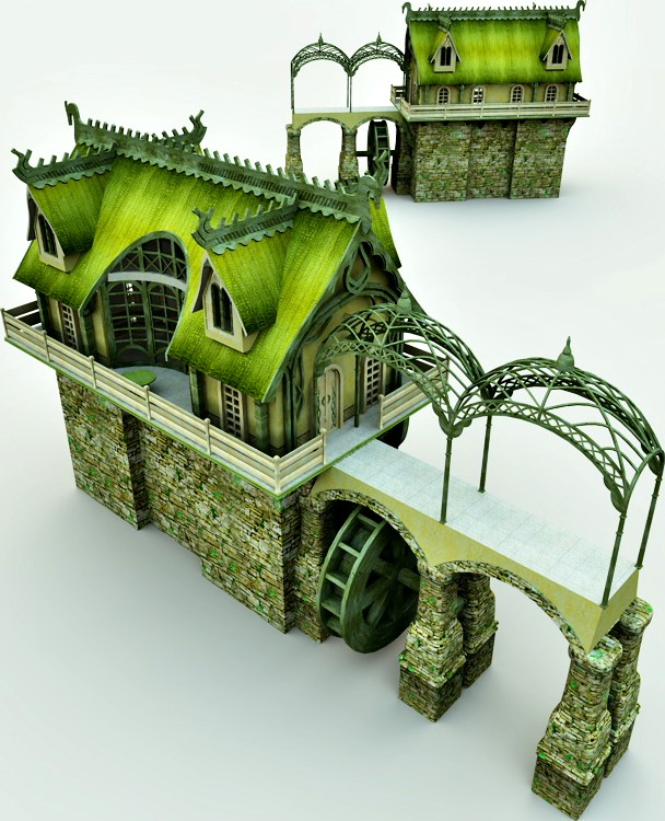 Elven Village Watermill for Bryce