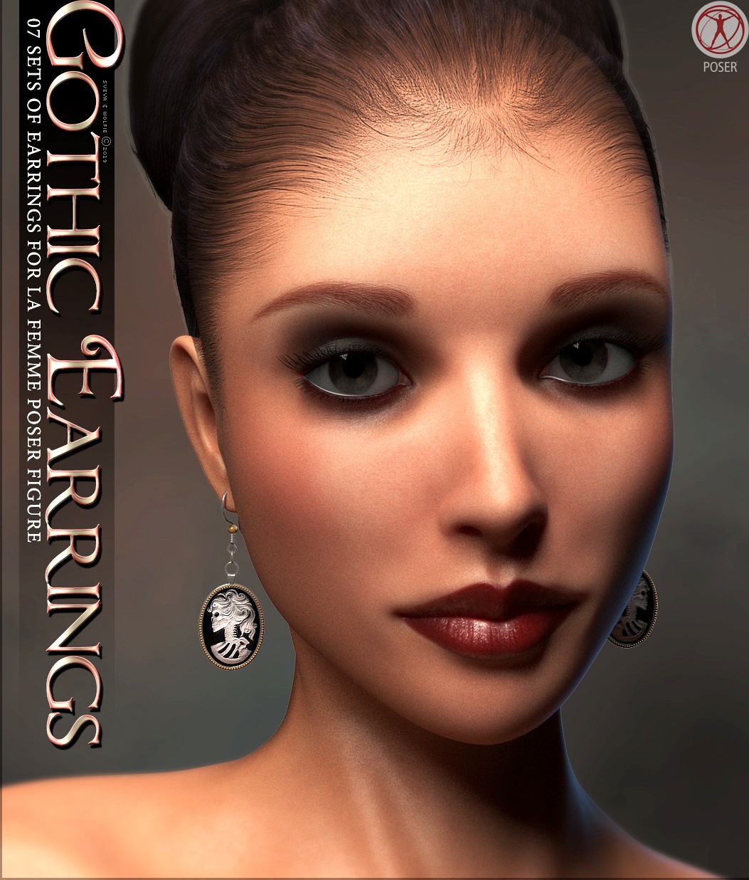 Gothic Earrings for La Femme Poser Figure