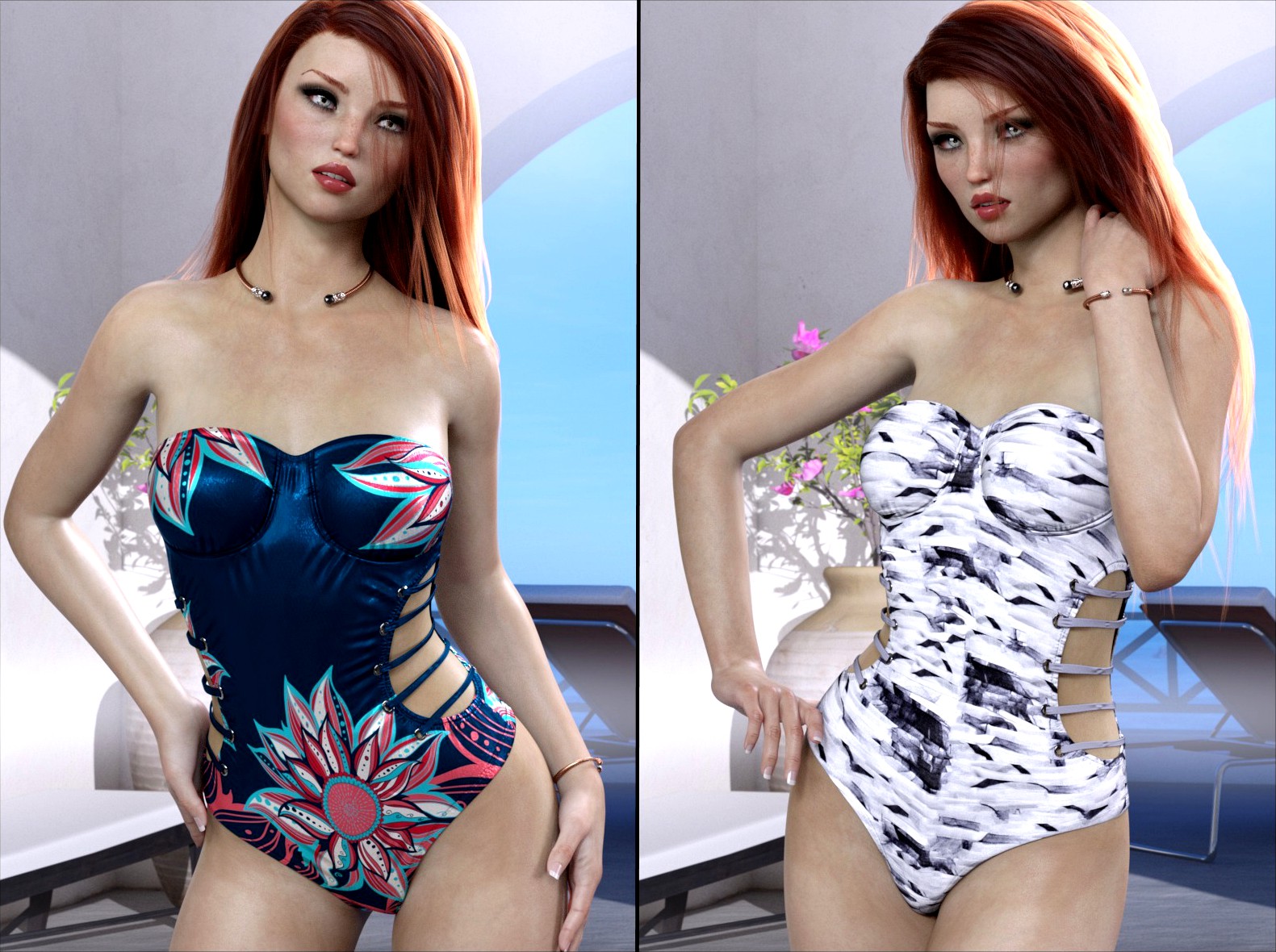 Sirens: X-Fashion Ribbed Swimsuit