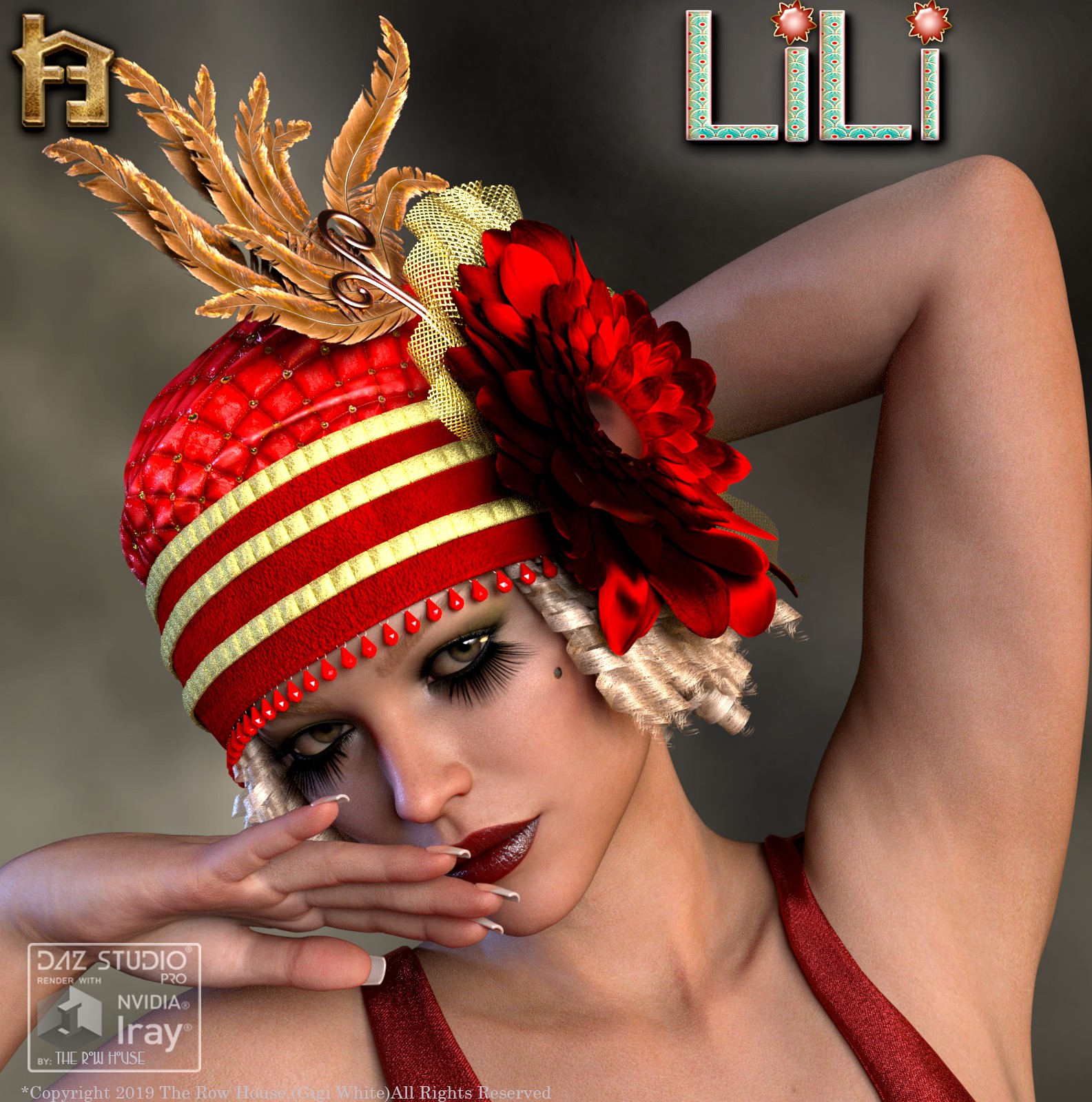 Lili 1920's Flapper Cloche Hat