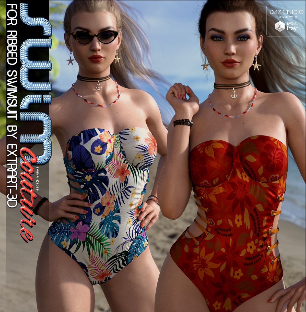 SWIM Couture for X-Fashion Ribbed Swimsuit