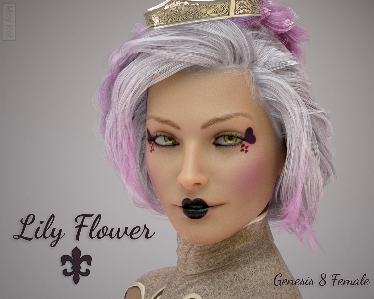 Lily Flower for Genesis 8 Female