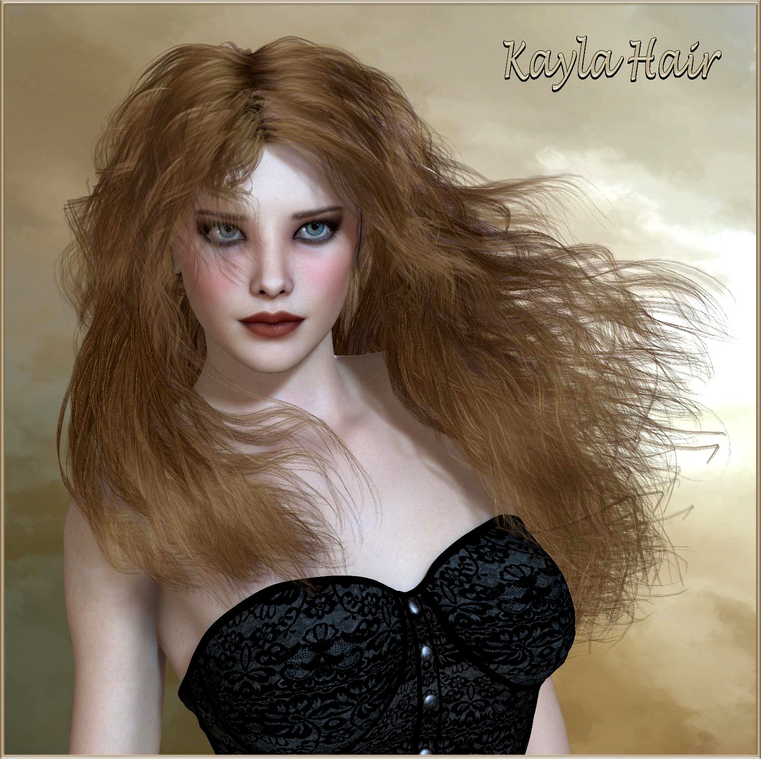 Kayla Hair For V4 M4 and La Femme for Poser