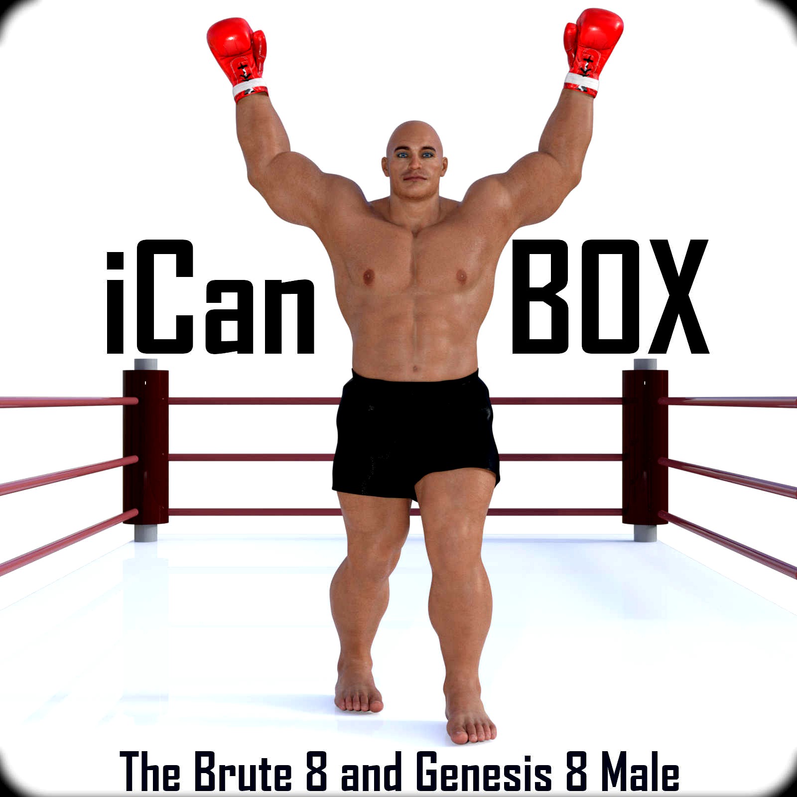 iCan BOX Poses for The Brute 8 and Genesis 8 Male in Daz Studio