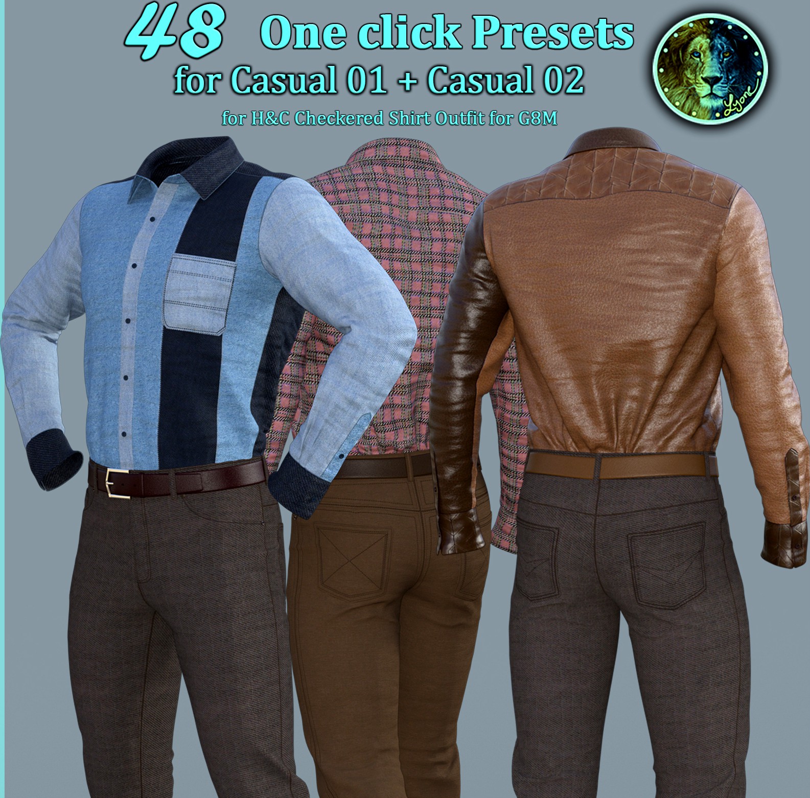 48 One click Presets for Casual 01 and Casual 02