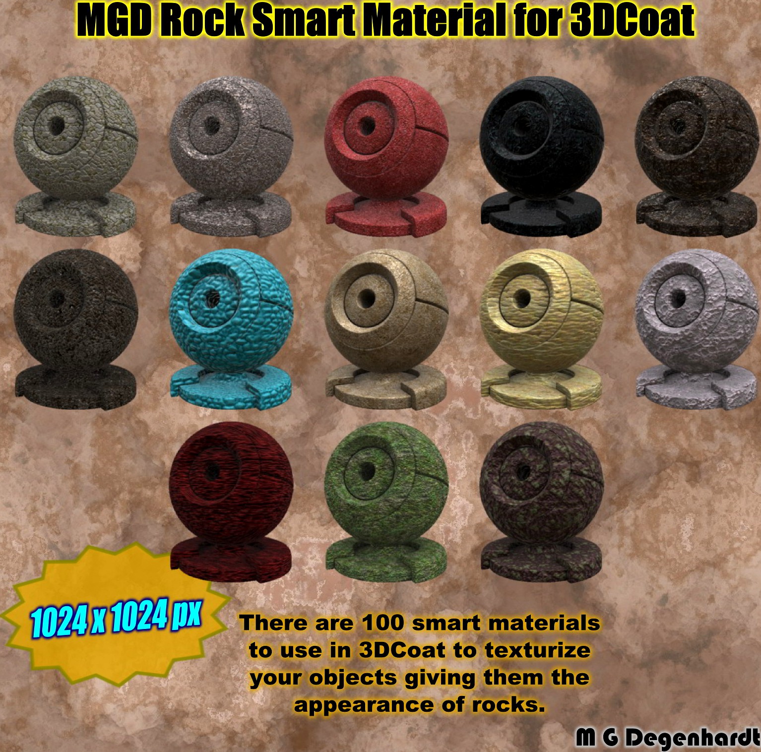 MGD Rock Smart Materials for 3DCoat
