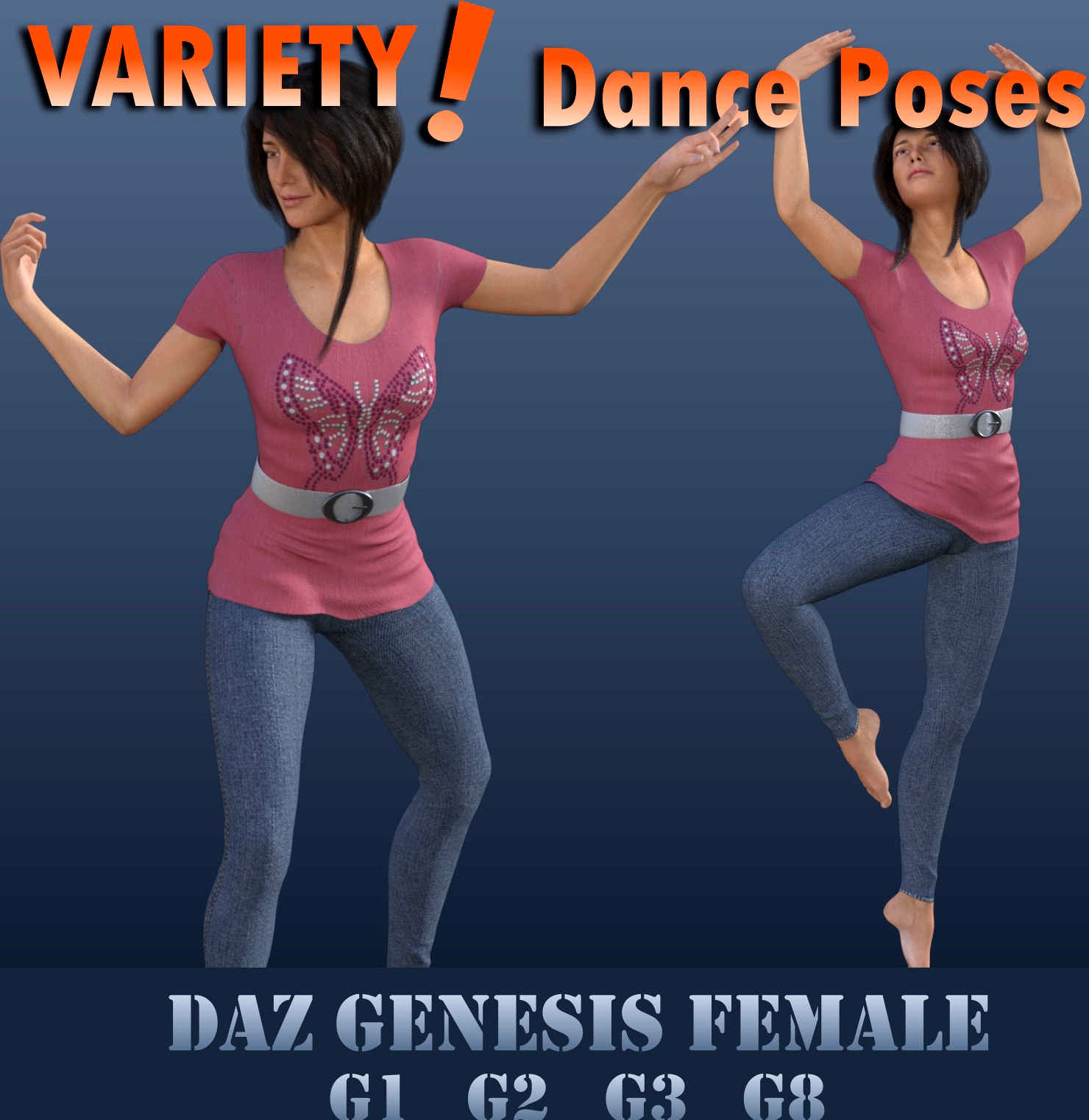 VARIETY! Dance Poses for Female Geez - G1F, G2F, G3F, G8F
