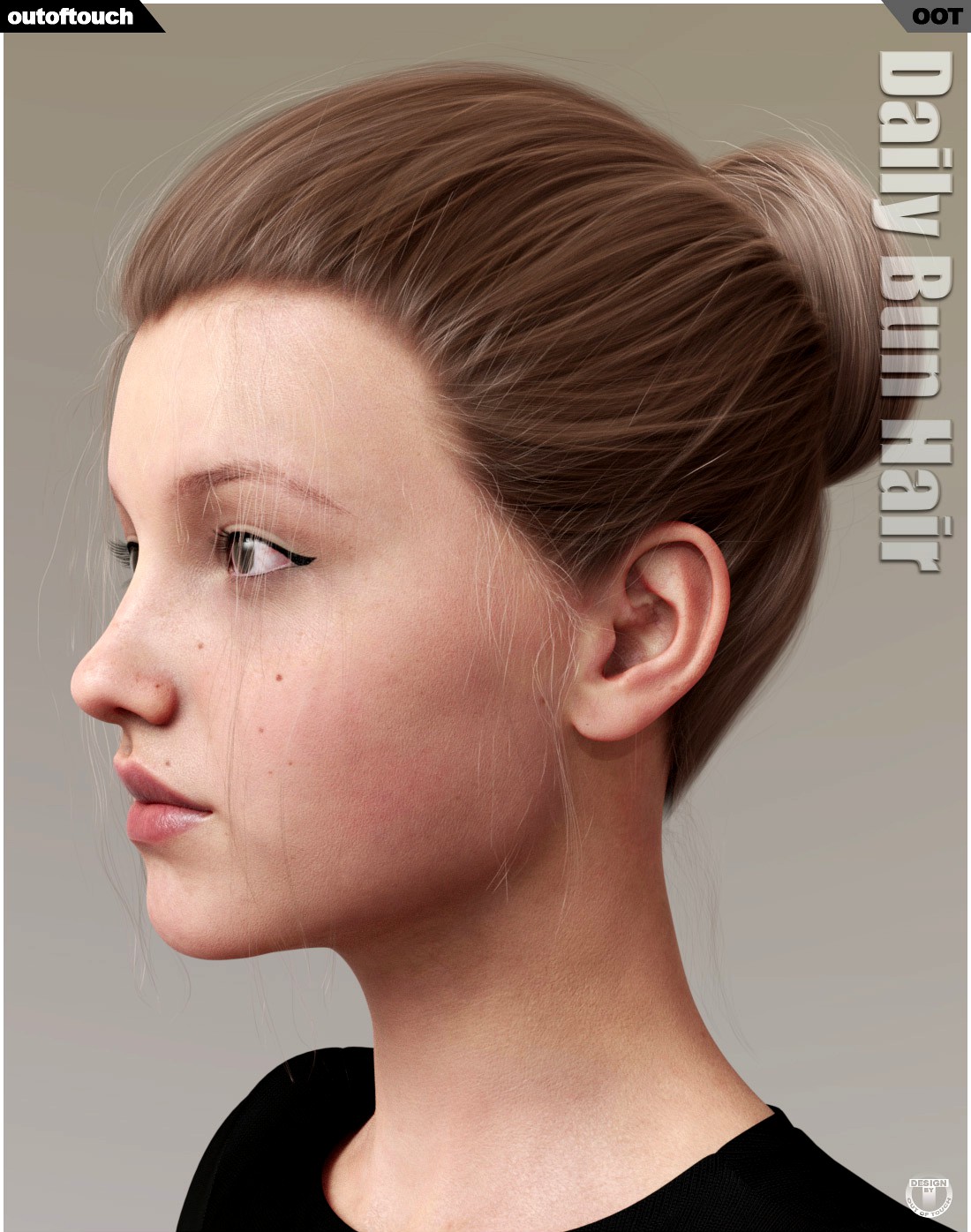 Daily Bun Hair for Genesis 3 and 8 Females