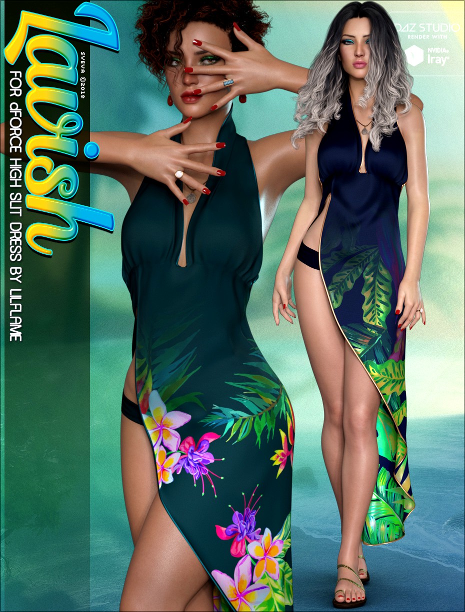 Lavish for dForce High Slit Dress