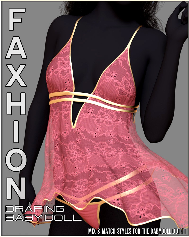 Faxhion - Draping Babydoll Lingerie