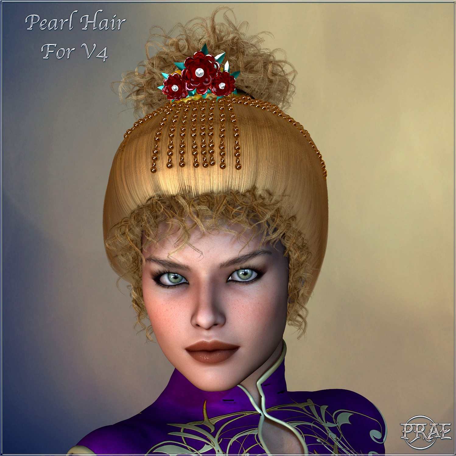 Prae-Pearl Hair for V4 Poser