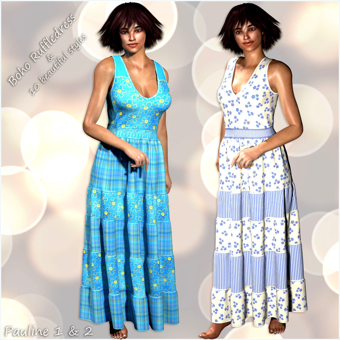 Pauline Boho Ruffledress and 10 styles