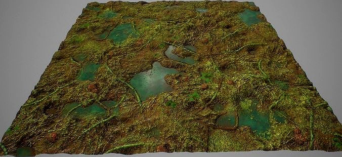 PBR seamless jungle swamp ground texture