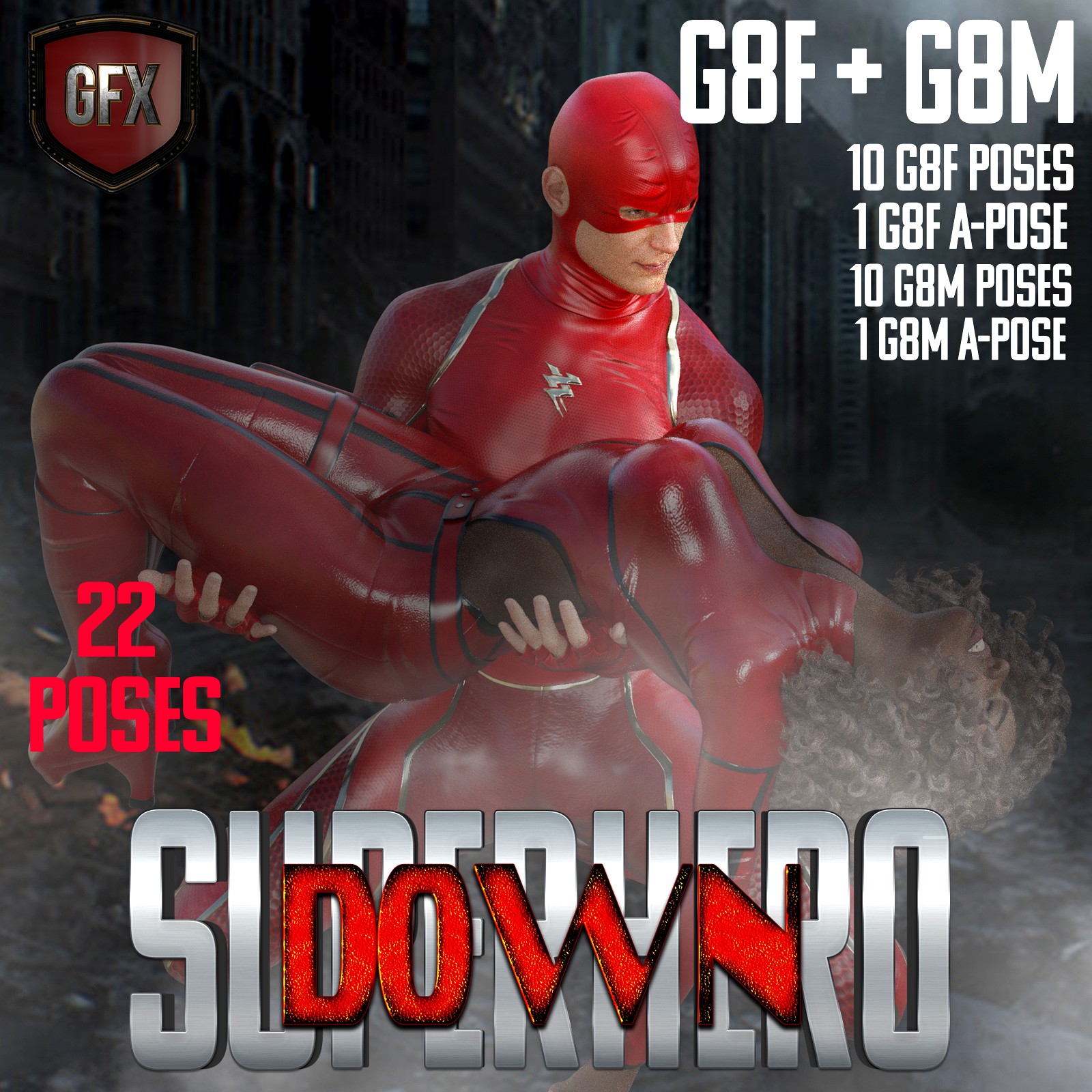 SuperHero Down for G8F and G8M Volume 1