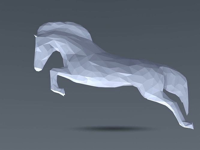 LOW POLY JUMPING HORSE