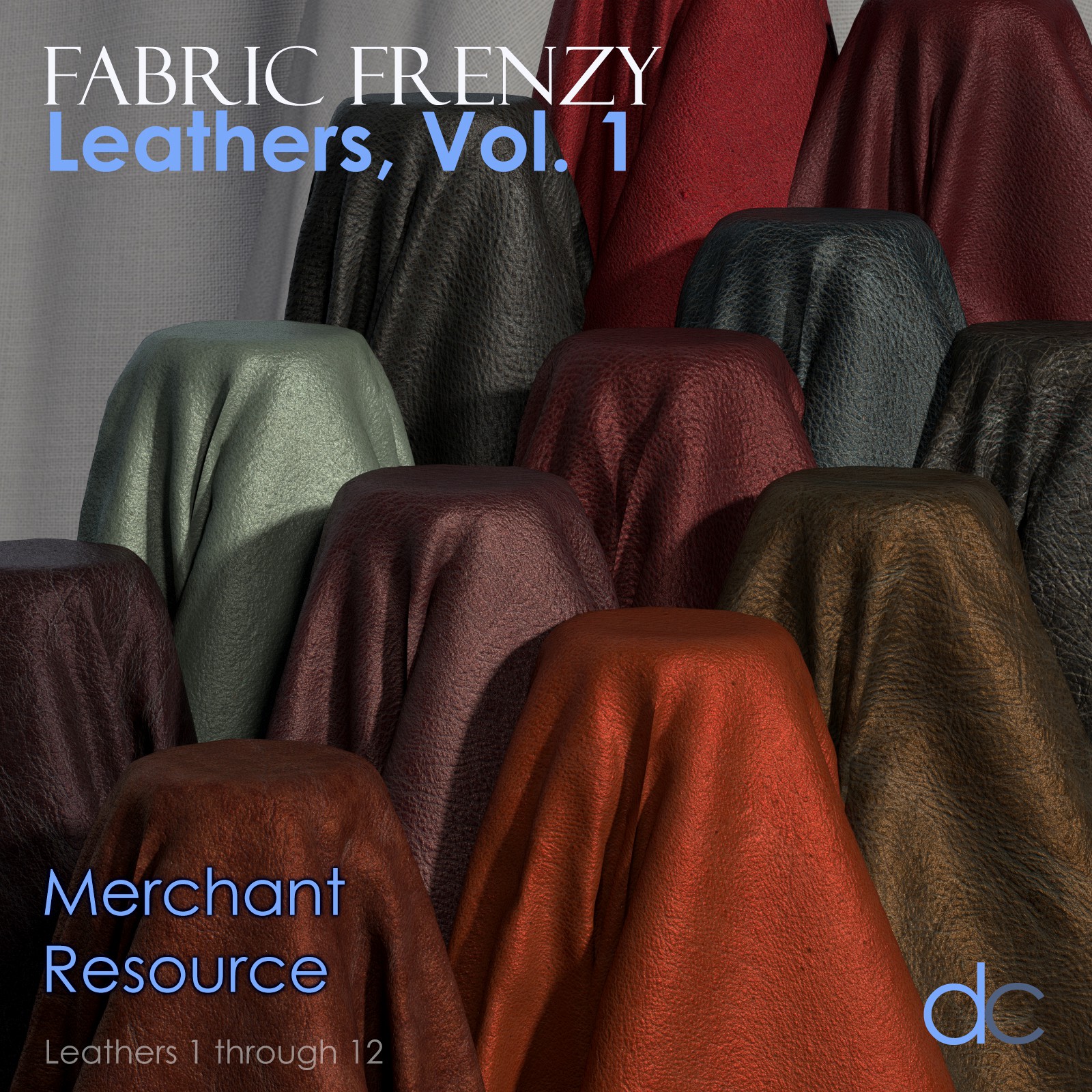 Fabric Frenzy: Leathers Vol 1 PBR Textures and Poser Shaders
