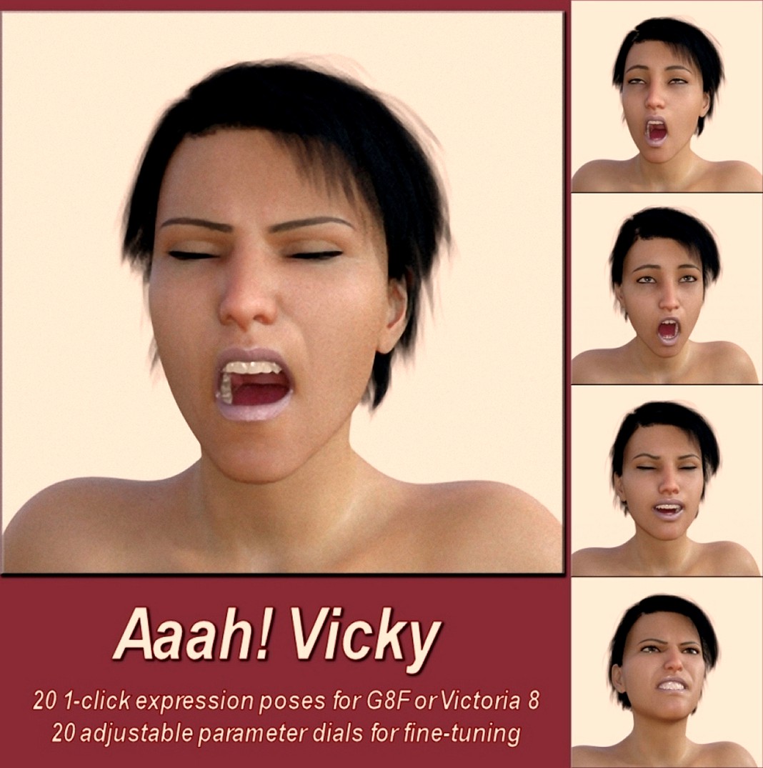 Aaah! Vicky8 for Daz Studio