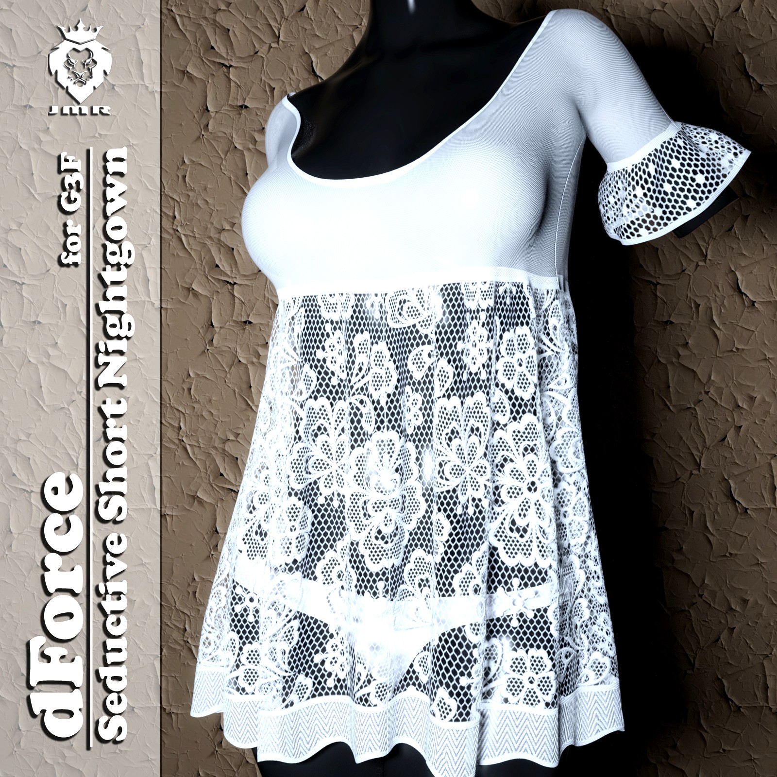 JMR dForce Seductive Short Nightgown for G3F