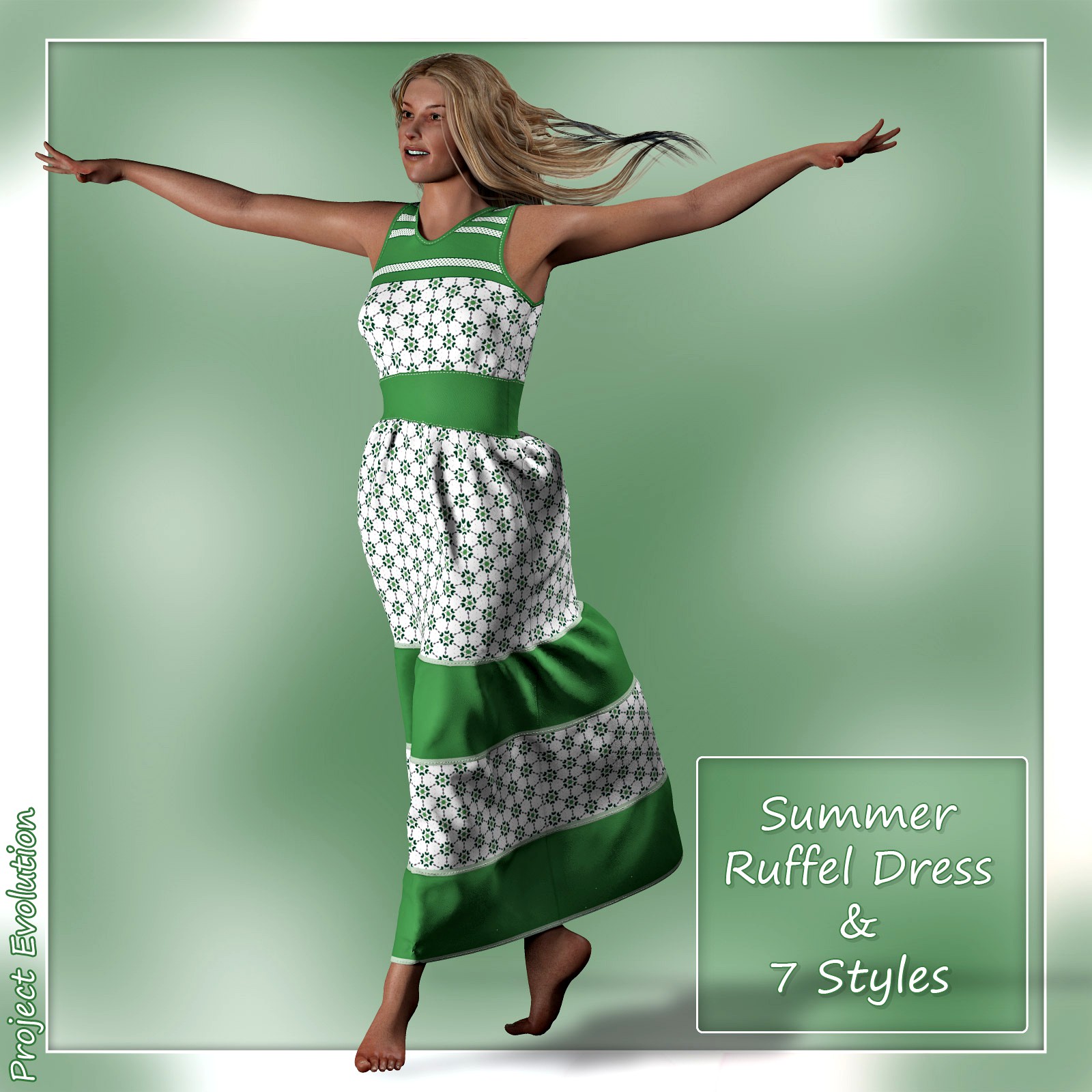 Summer Ruffle Dress and 7 Styles for Project Evolution - Poser