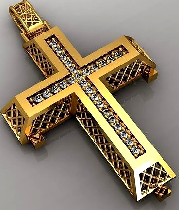 greek pendant   cross 4 curch jesus inri christian Grecia | 3D