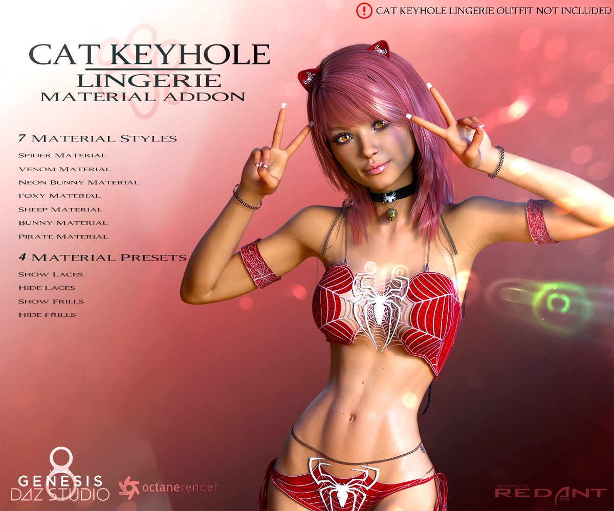 Cat Keyhole Lingerie Material Add-on for G8F