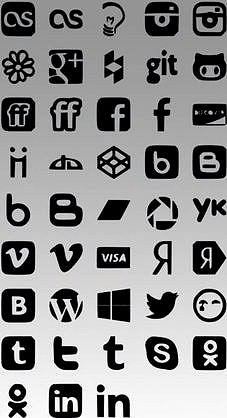 Social icons logo