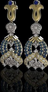M EARRINGS N4 | 3D