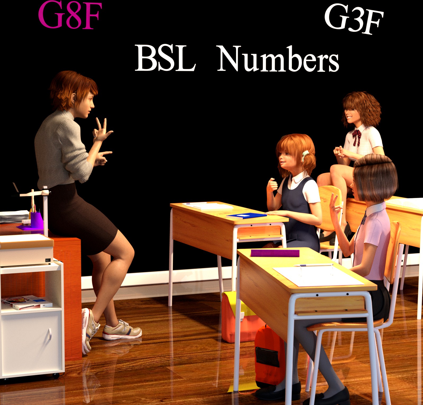 BSL Number Poses for G3F and G8F