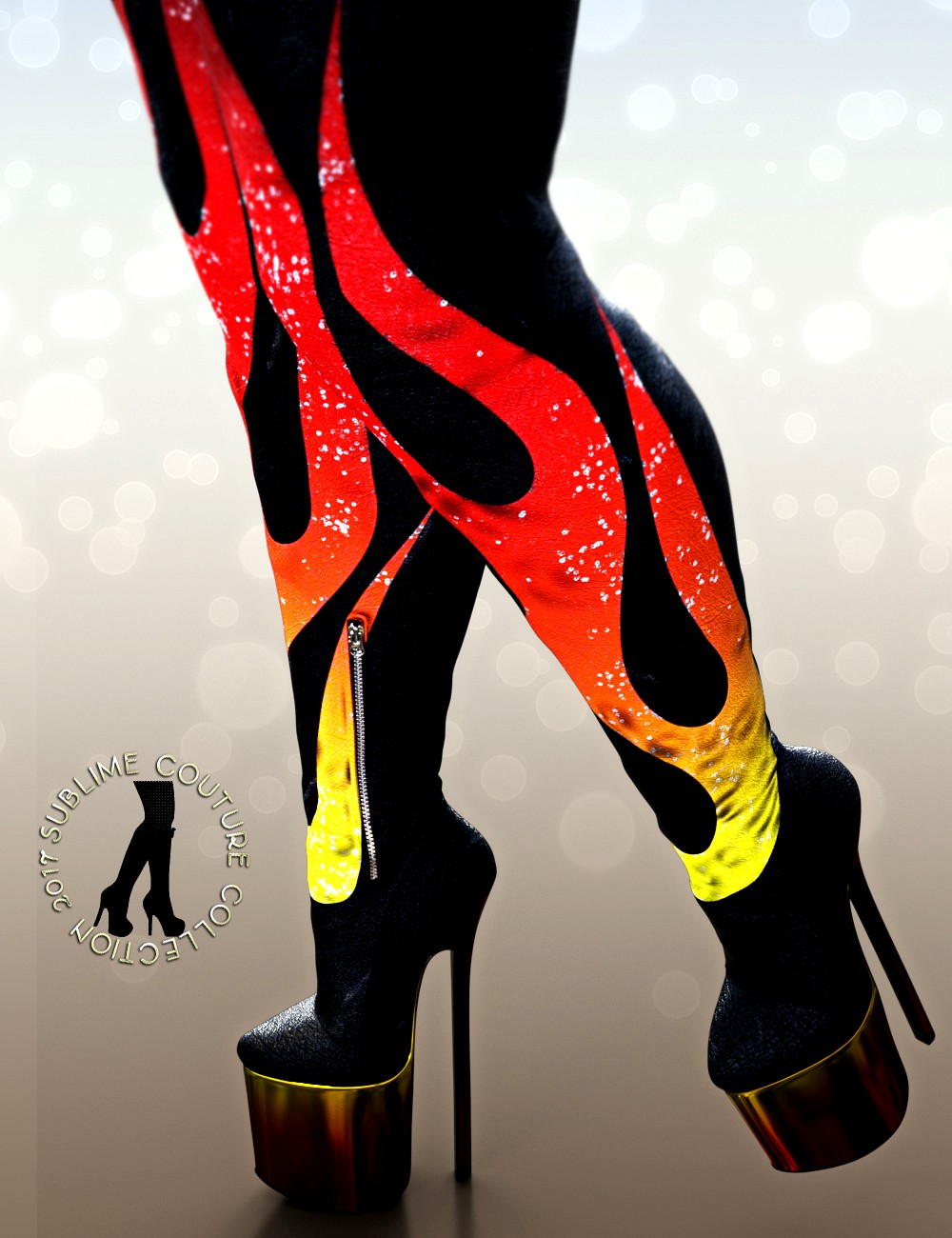 NYC Couture: DANGERHEELS Crotch Thigh Platform Boots