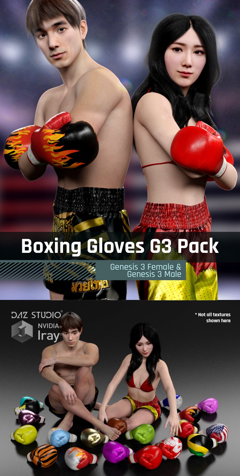 Boxing Gloves G3 Pack for Genesis 3 Female And Genesis 3 Male