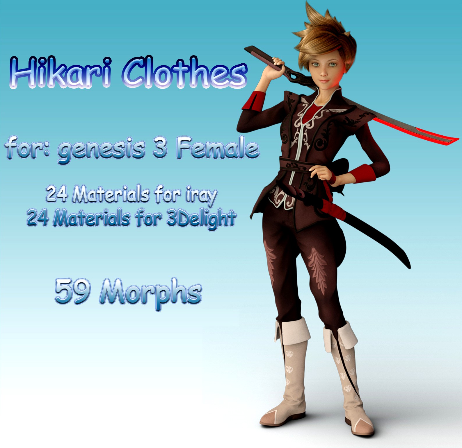 Hikari Anime Clothing for G3F