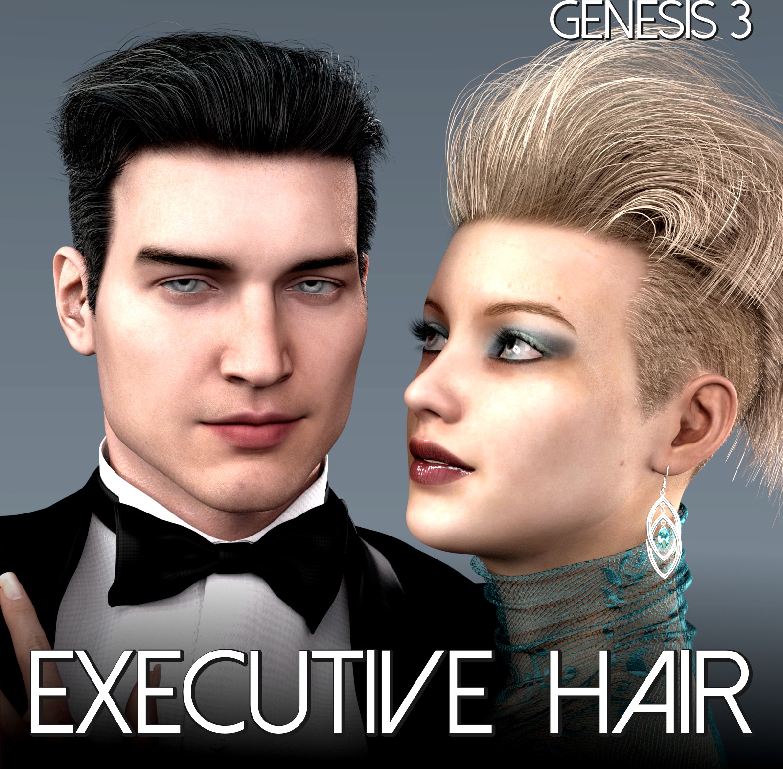Executive Hair for Genesis 3 Male and Female
