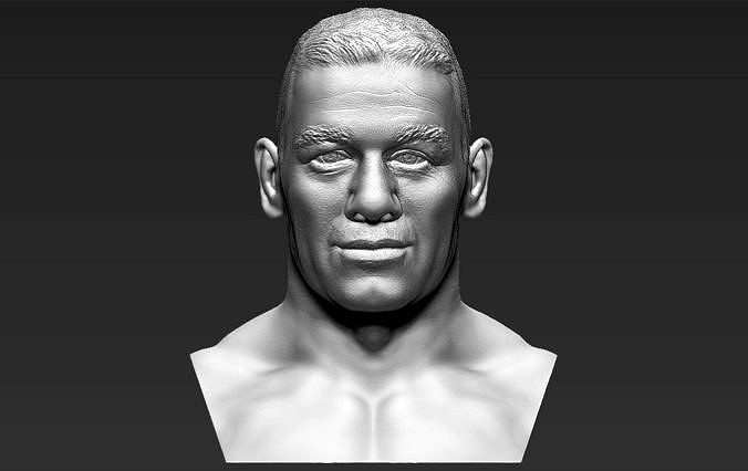 John Cena bust 3D printing ready stl obj formats | 3D
